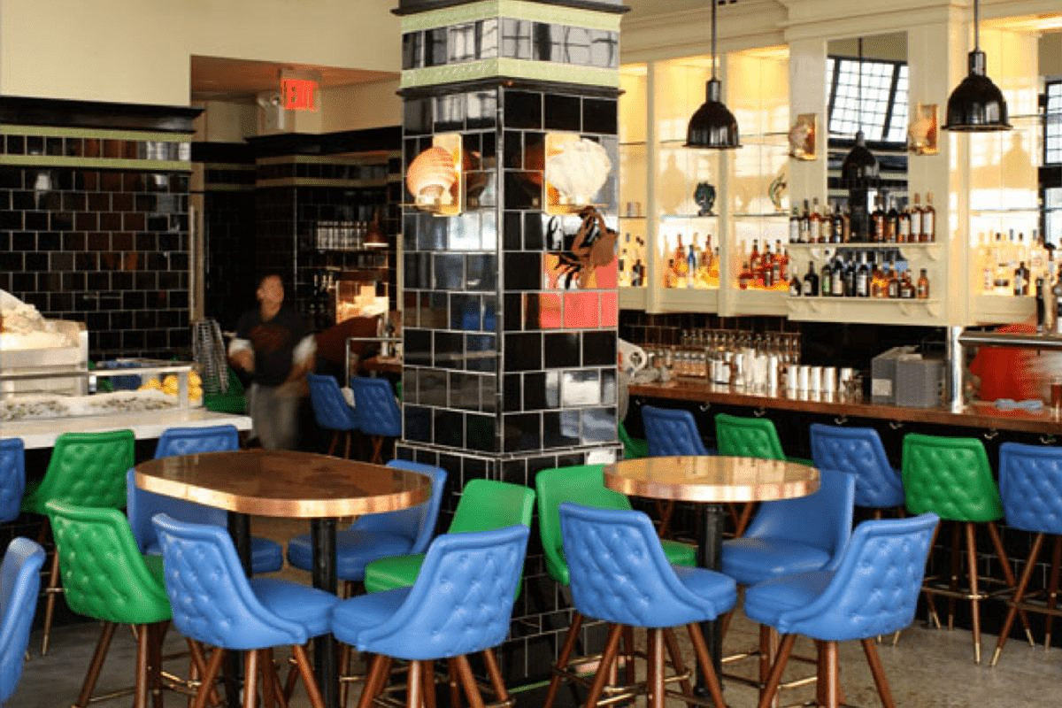 John Dory Oyster Bar, restaurant interior in Manhattan built by AIK Renovations, New York general contractor (photo 5 of 5)
