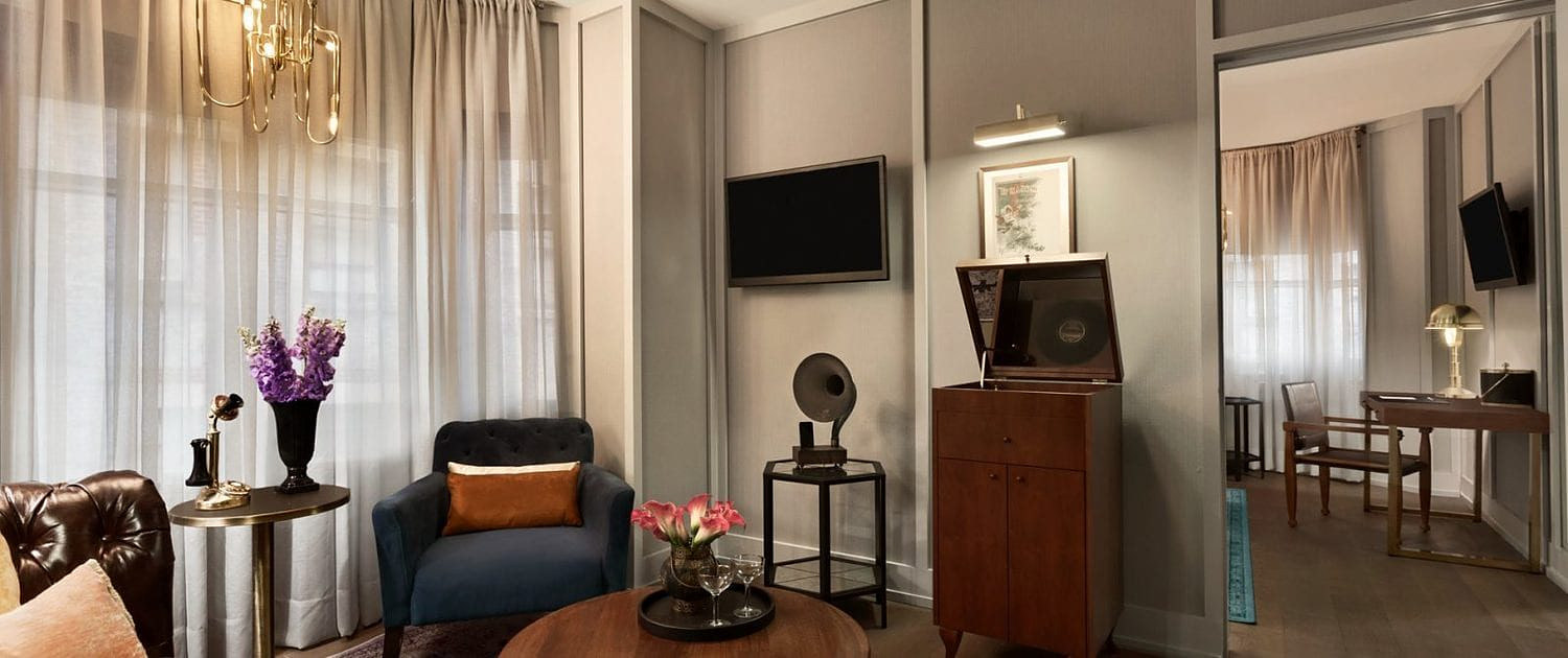 The Evelyn, hotel interior in Manhattan built by AIK Renovations, New York general contractor (photo 2 of 6)