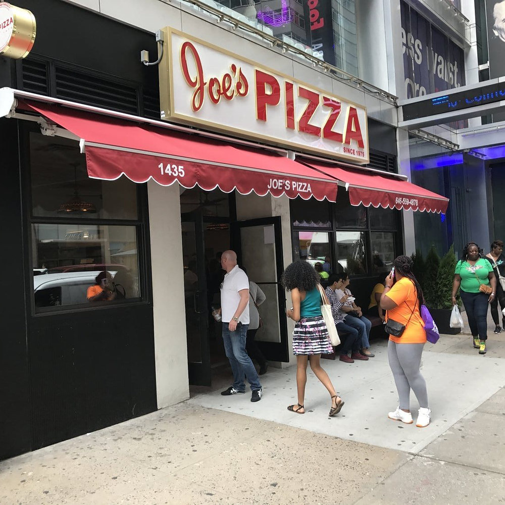 Joe's Pizza, restaurant interior in Manhattan built by AIK Renovations, New York general contractor