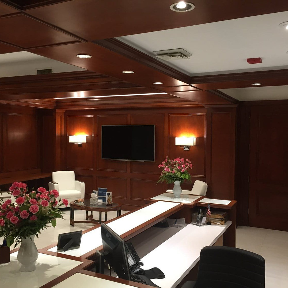 Law Firm, Garden City, office interior in Long Island built by AIK Renovations, New York general contractor
